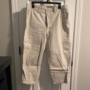 Women’s Cream Cargo Pants